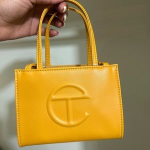 Small Telfar Shopping Bag in Mustard